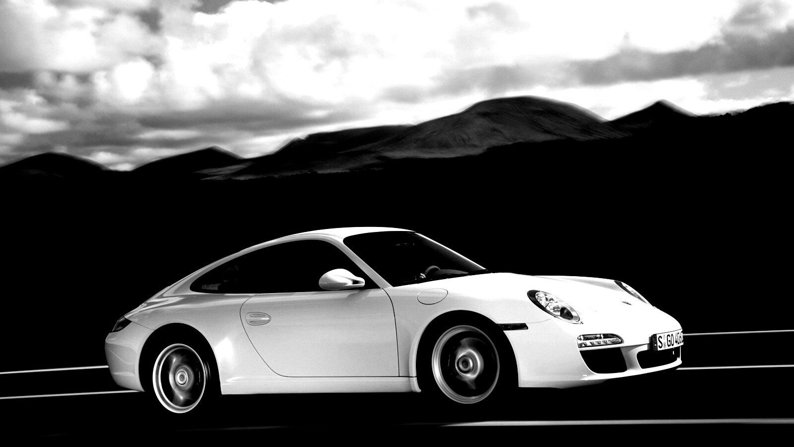 Белый порш обои