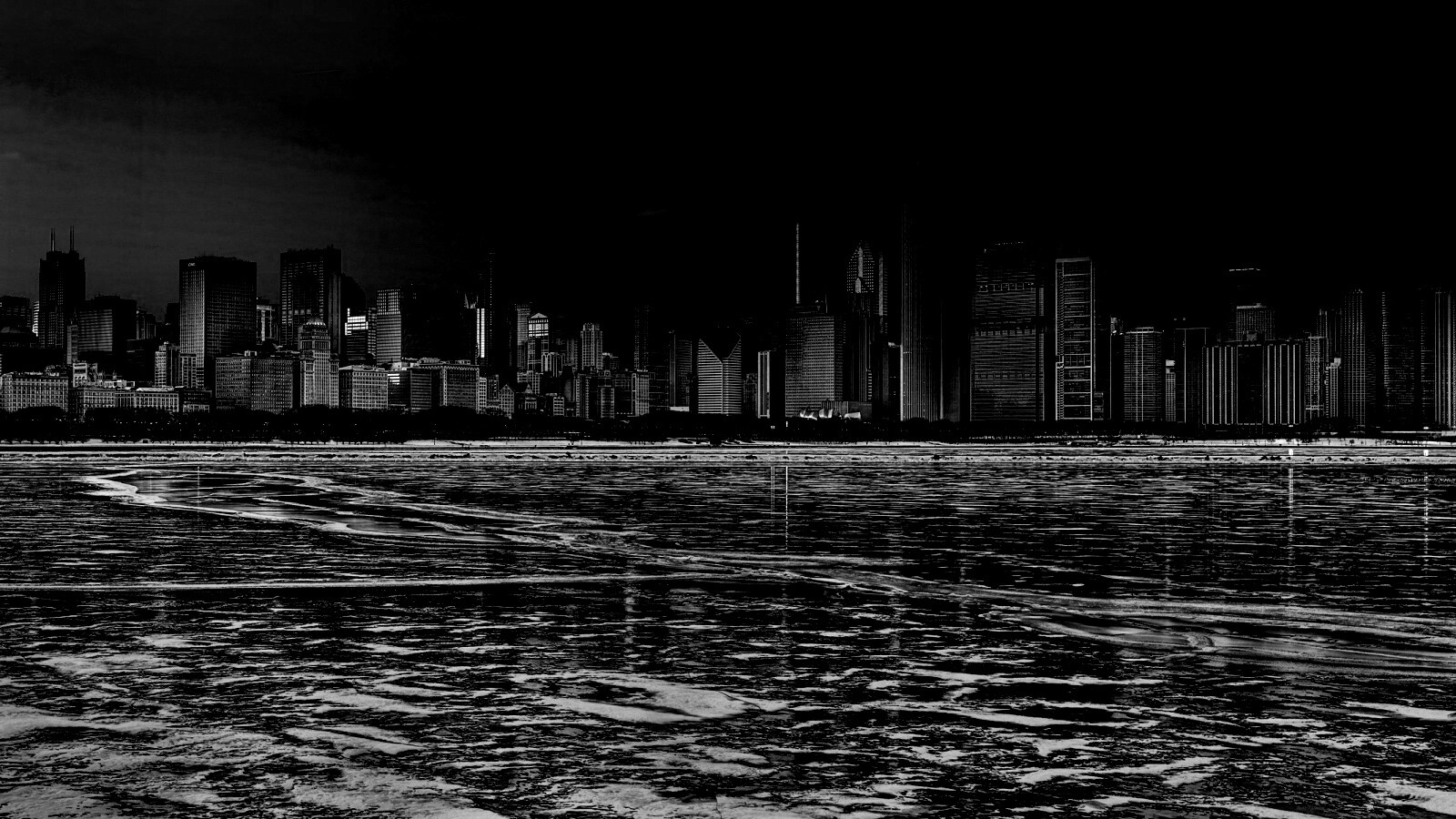 Зима в мегаполисе обои