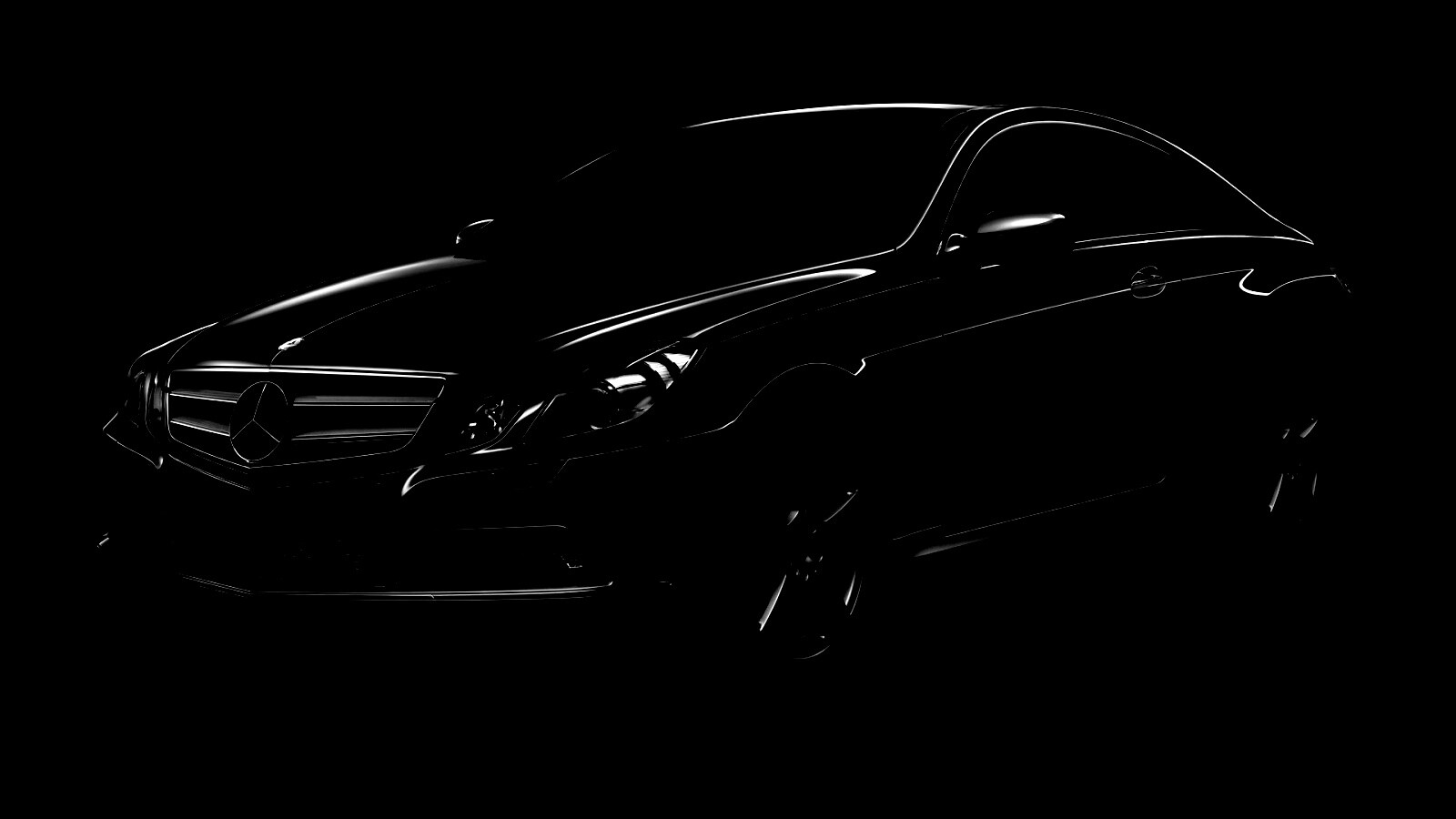 Черный Мерседес обои