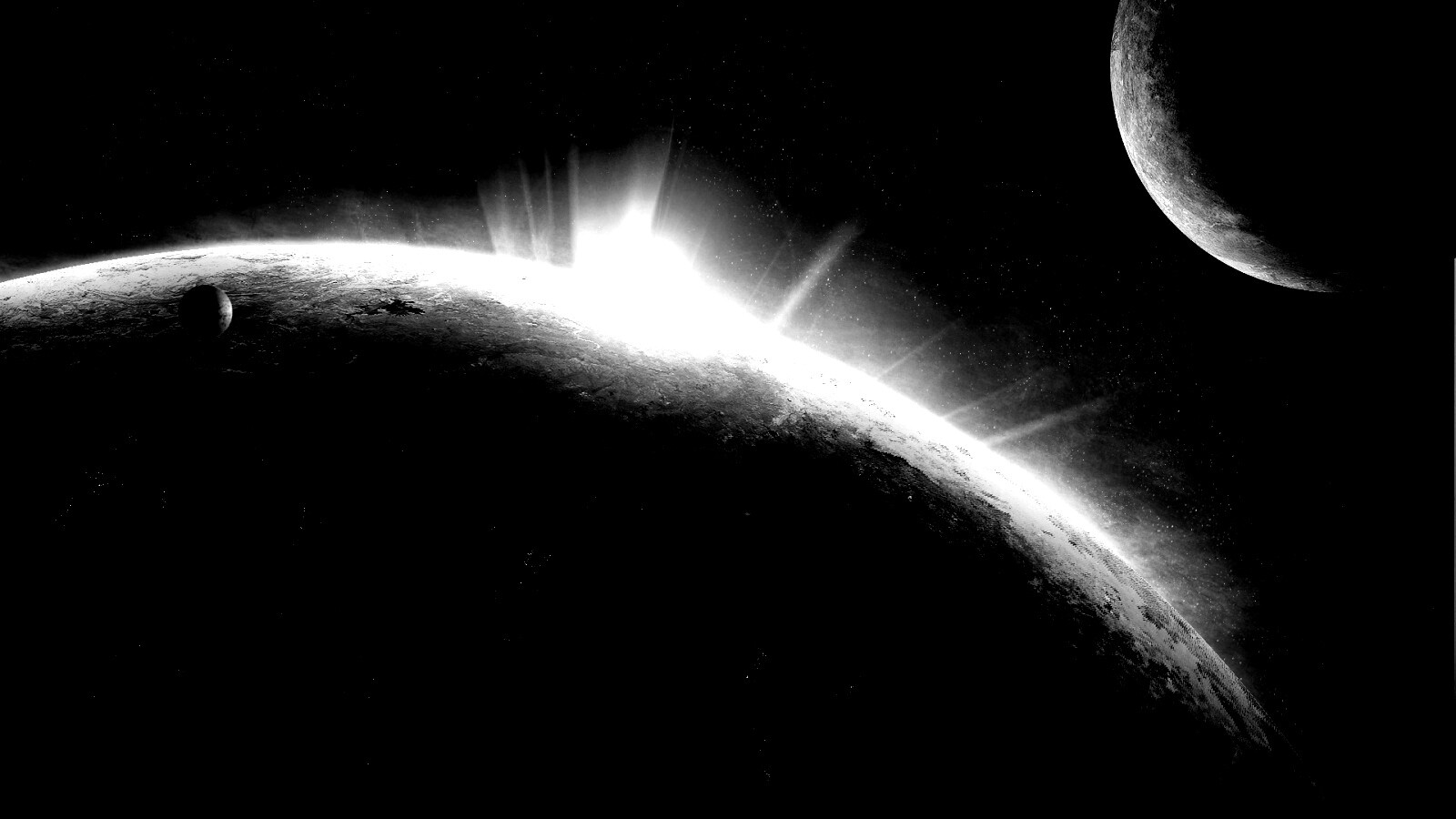 Восход над планетой обои