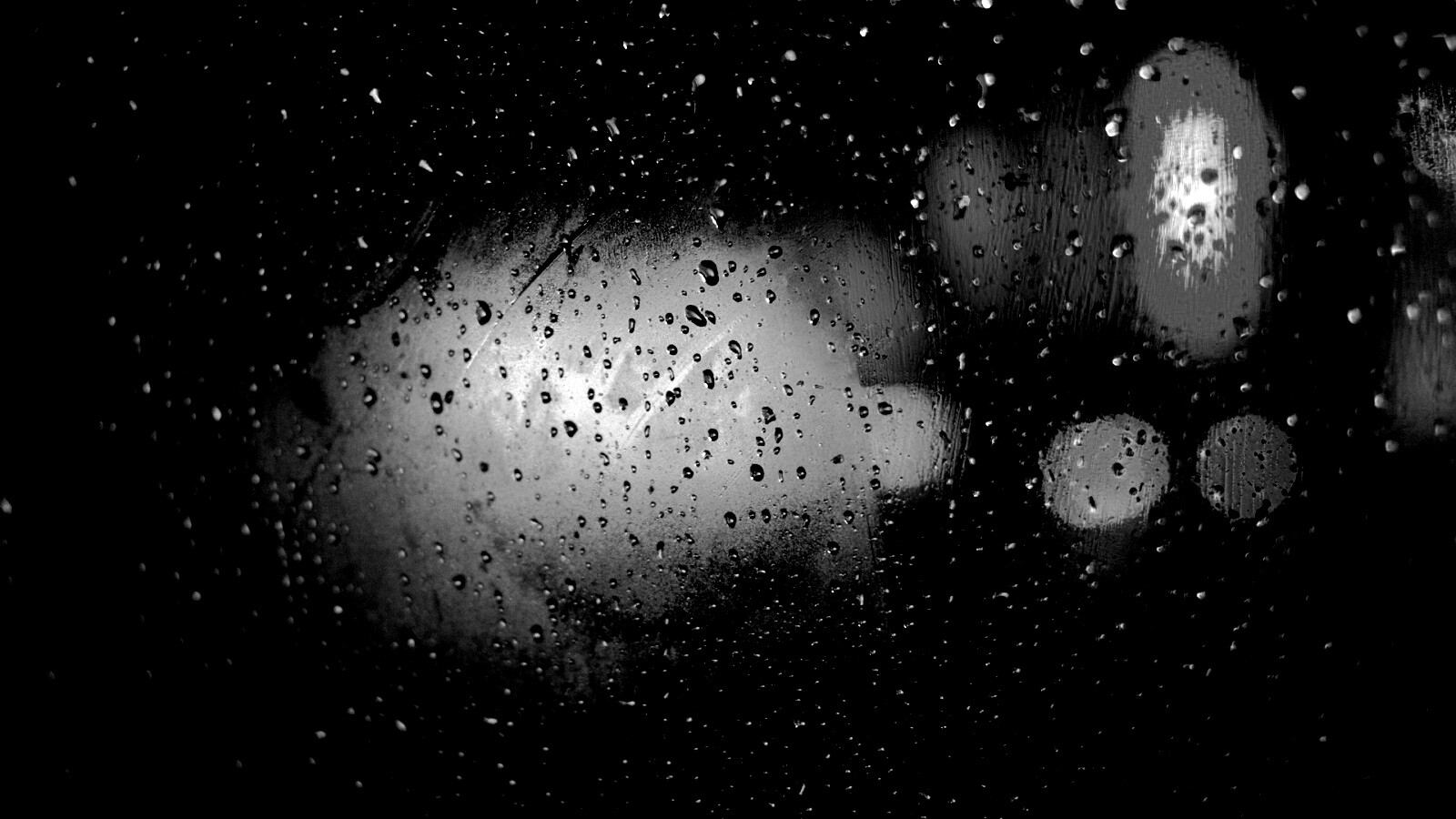 Огни за мокрым стеклом обои