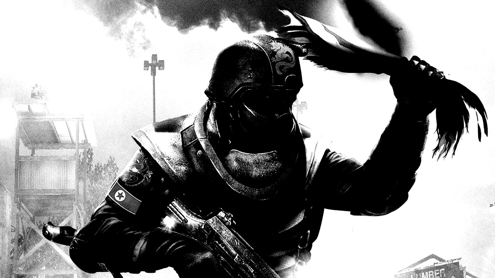 Китайский солдат жжет американский флаг обои