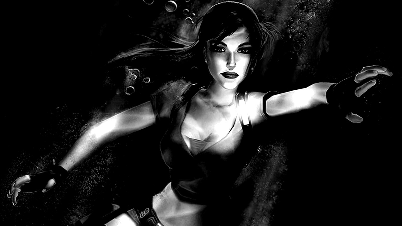 Лара под водой обои