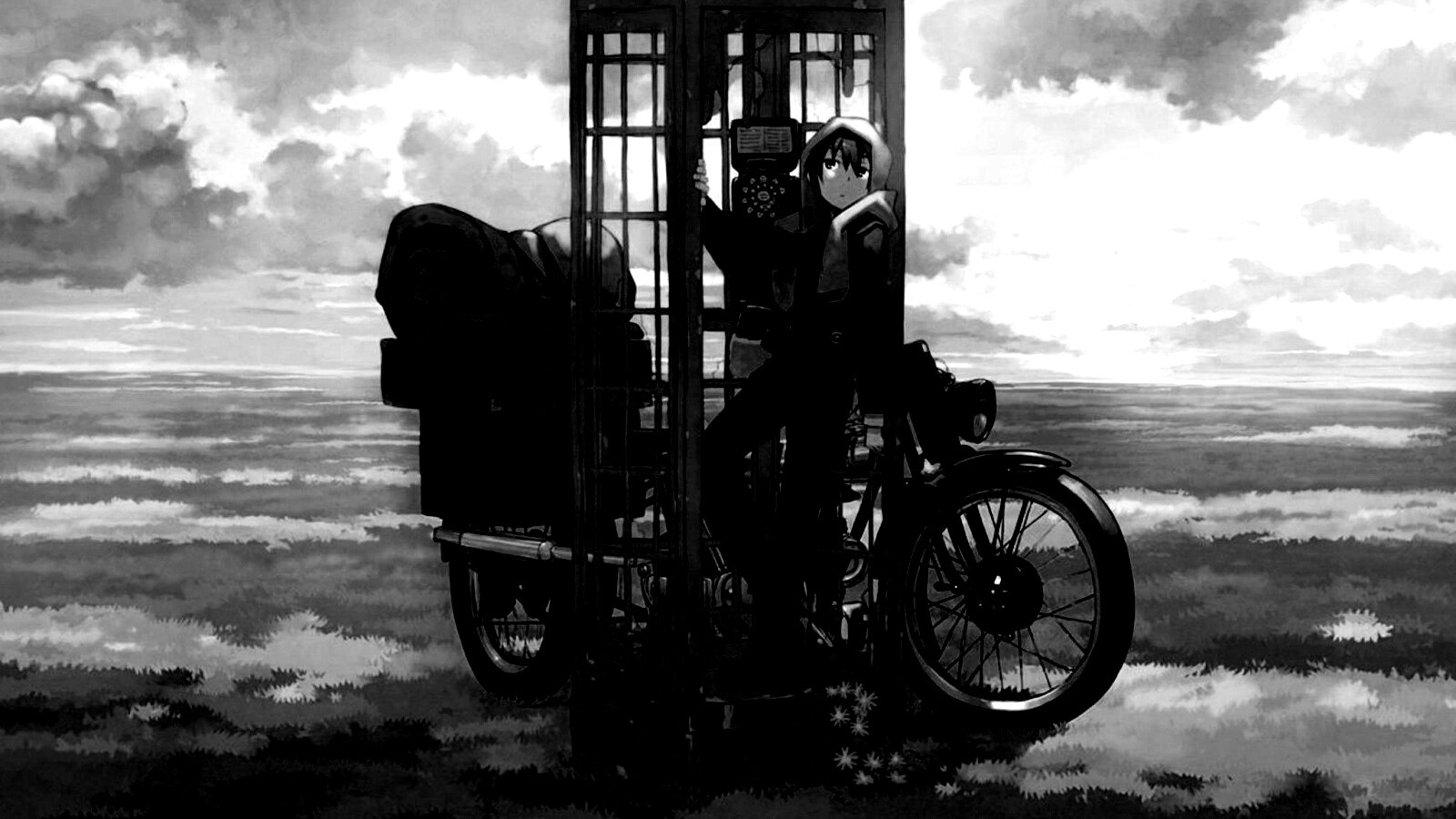 Парень в телефонной будке обои