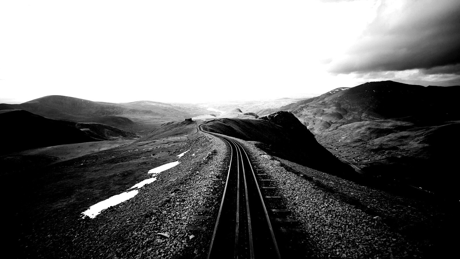 Рельсы уходящие вдаль обои