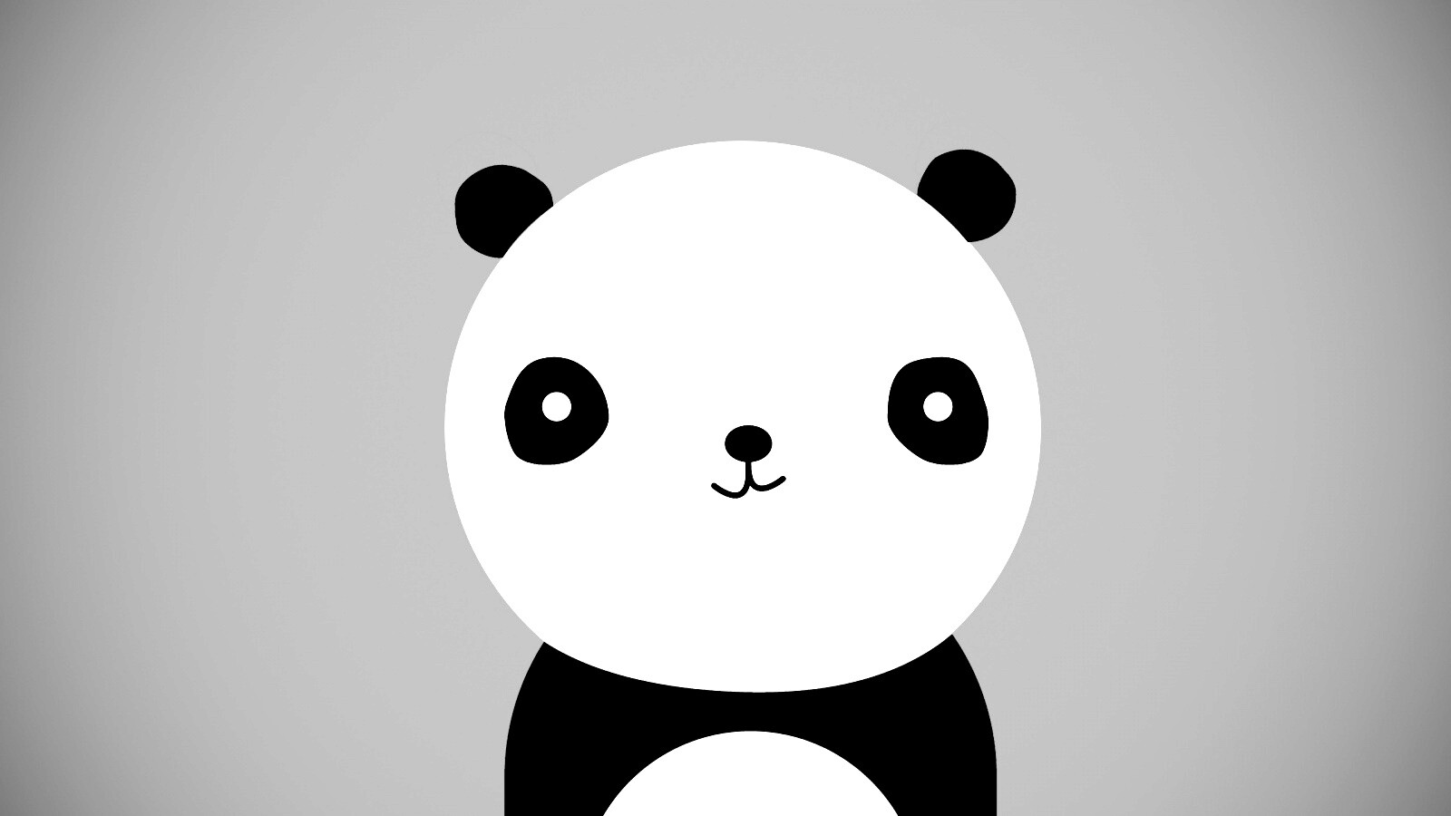 Минималистичная панда обои
