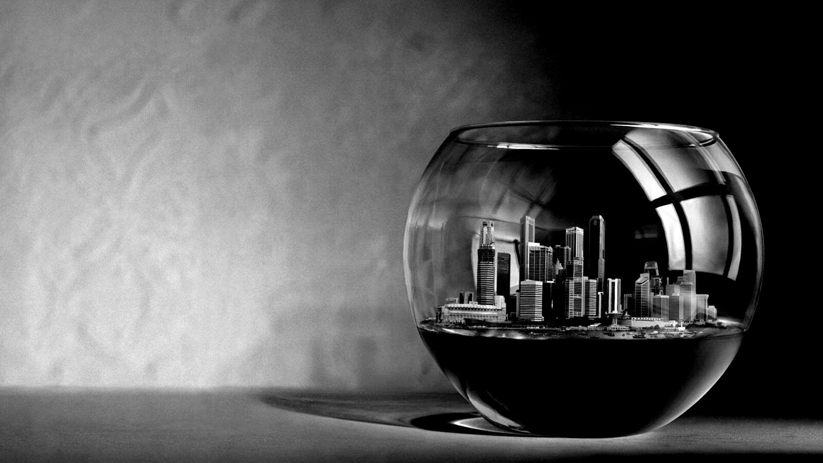 Город в аквариуме обои