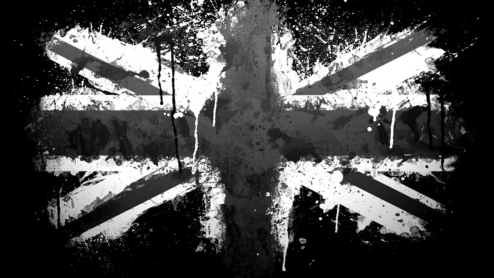 Британский флаг нарисованный краской обои