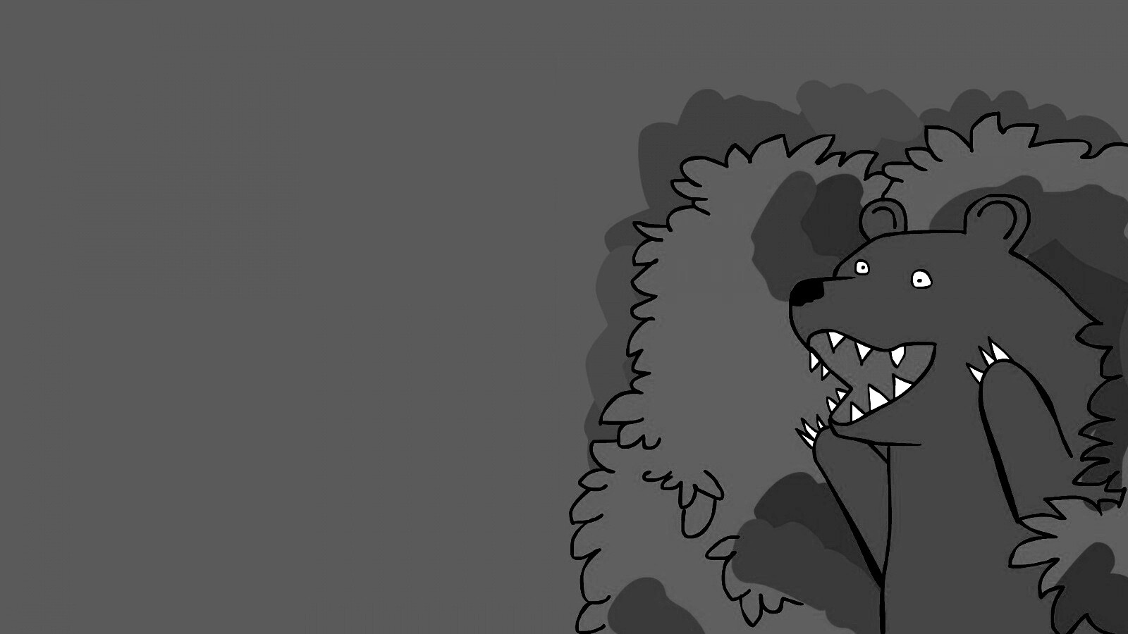 Медведь в кустах обои