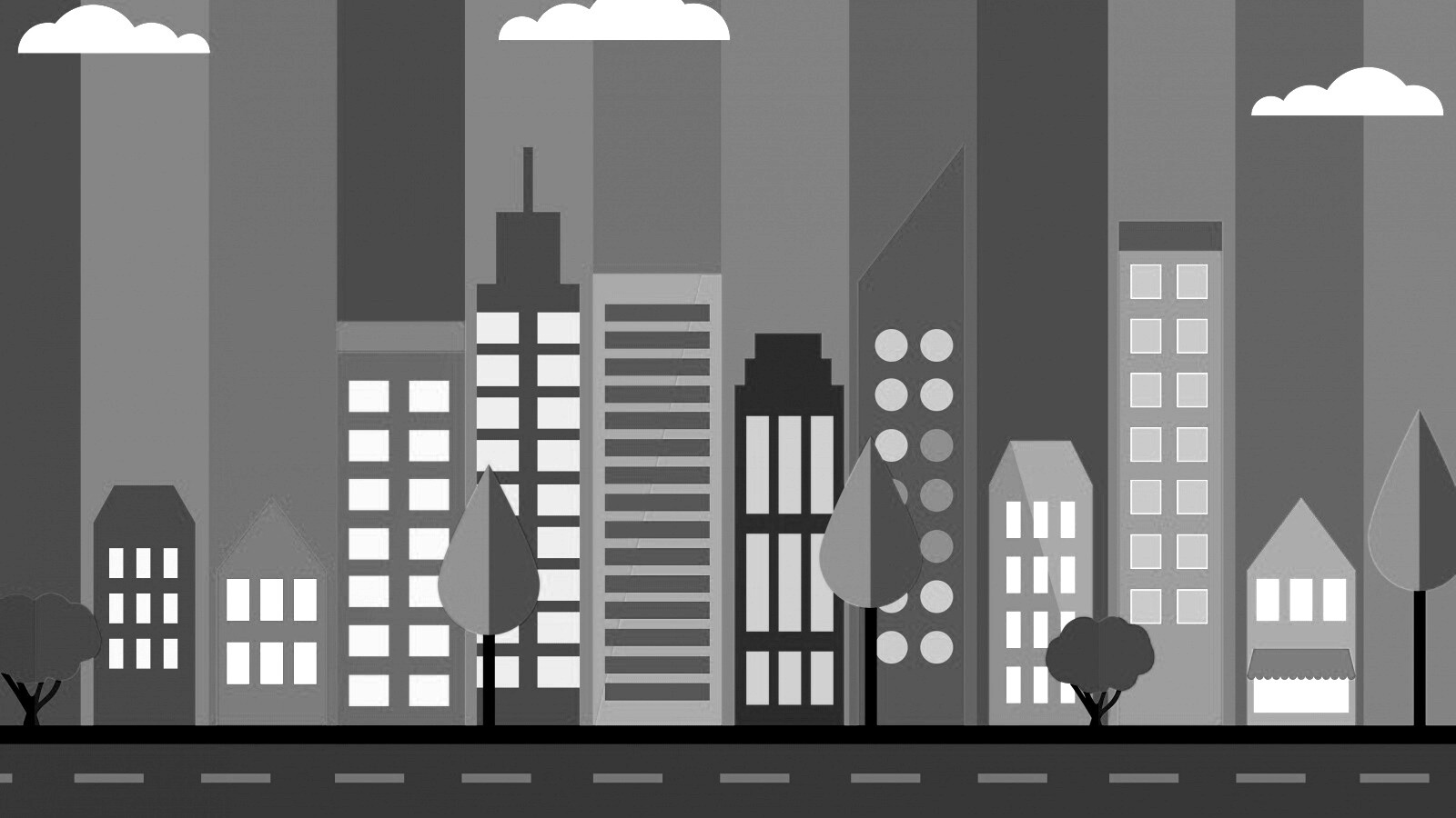 Векторный рисунок города обои