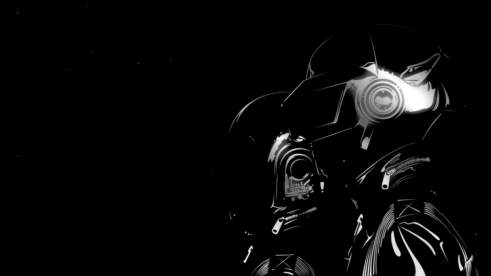 Яркий скетч Daft Punk обои