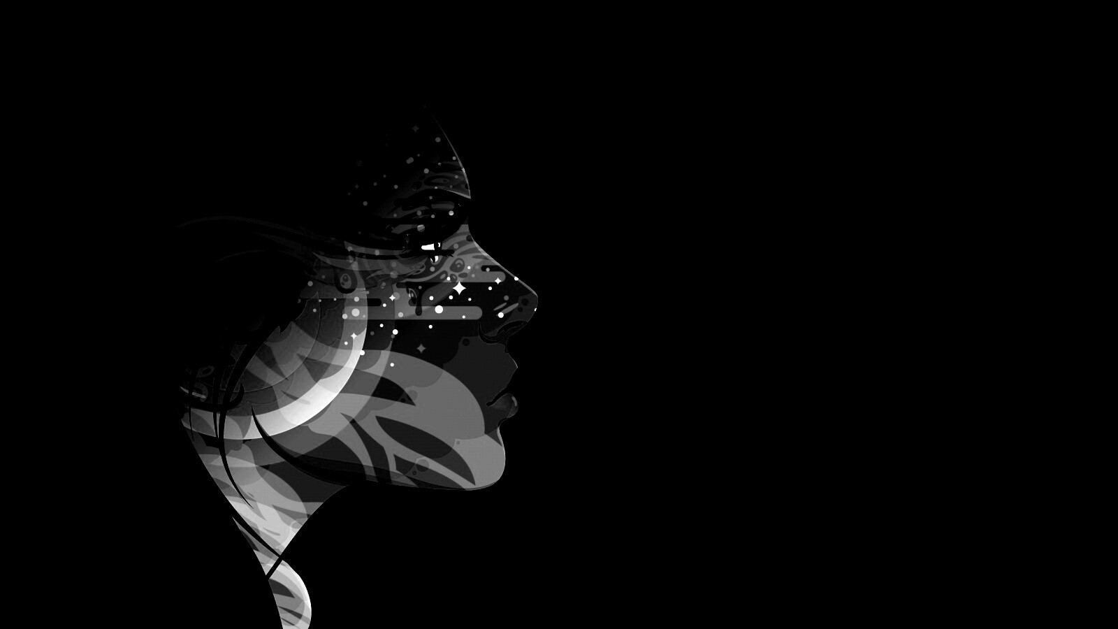 Профиль девушки обои