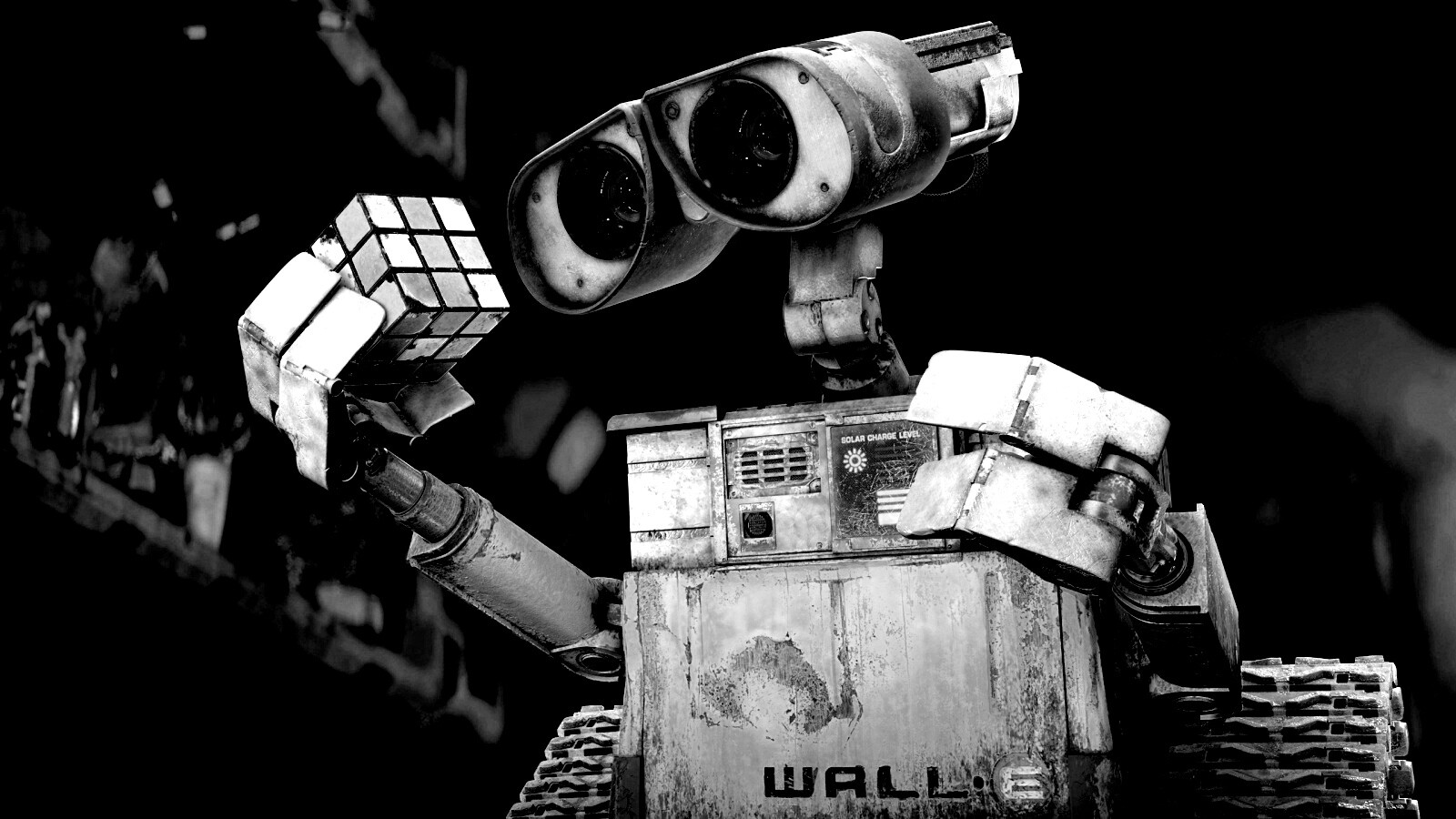 Валли и кубик Рубика обои