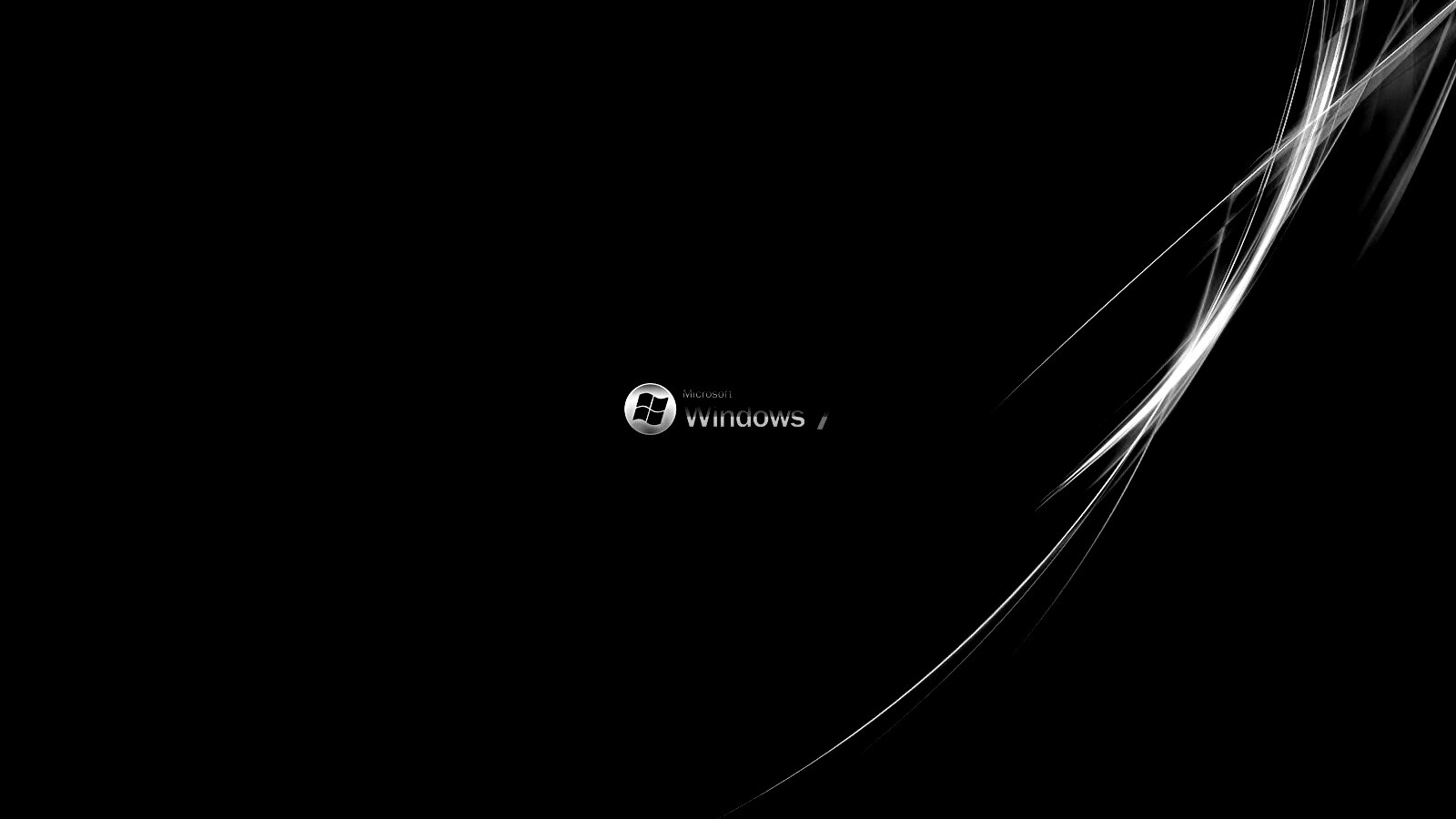 Темный фон Windows 7 обои