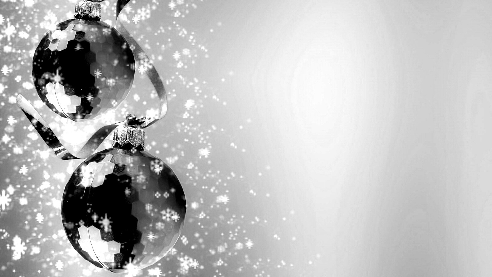 Синие новогодние шары обои