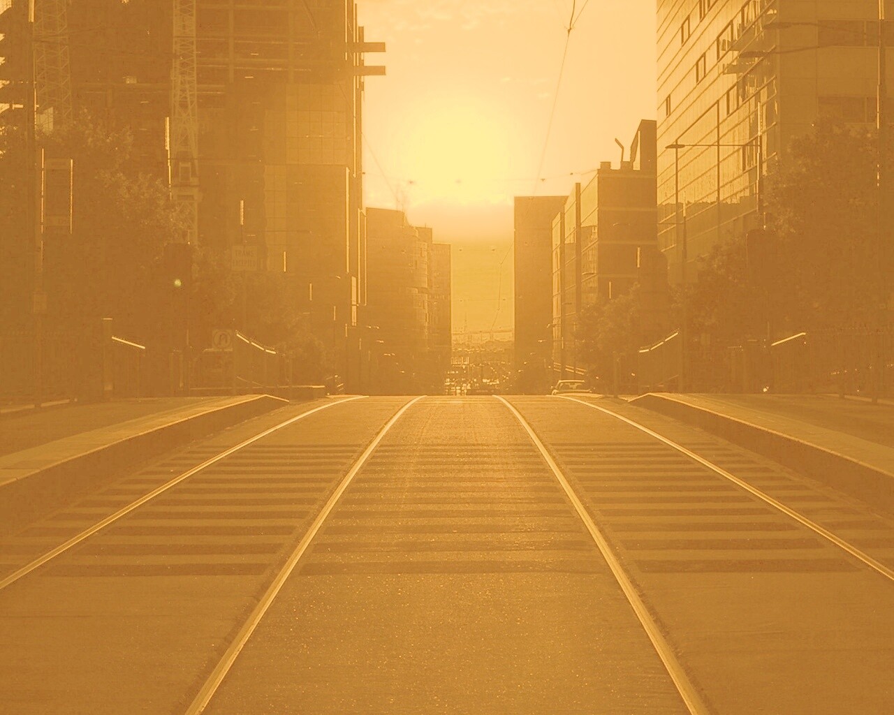 Трамвайные пути обои