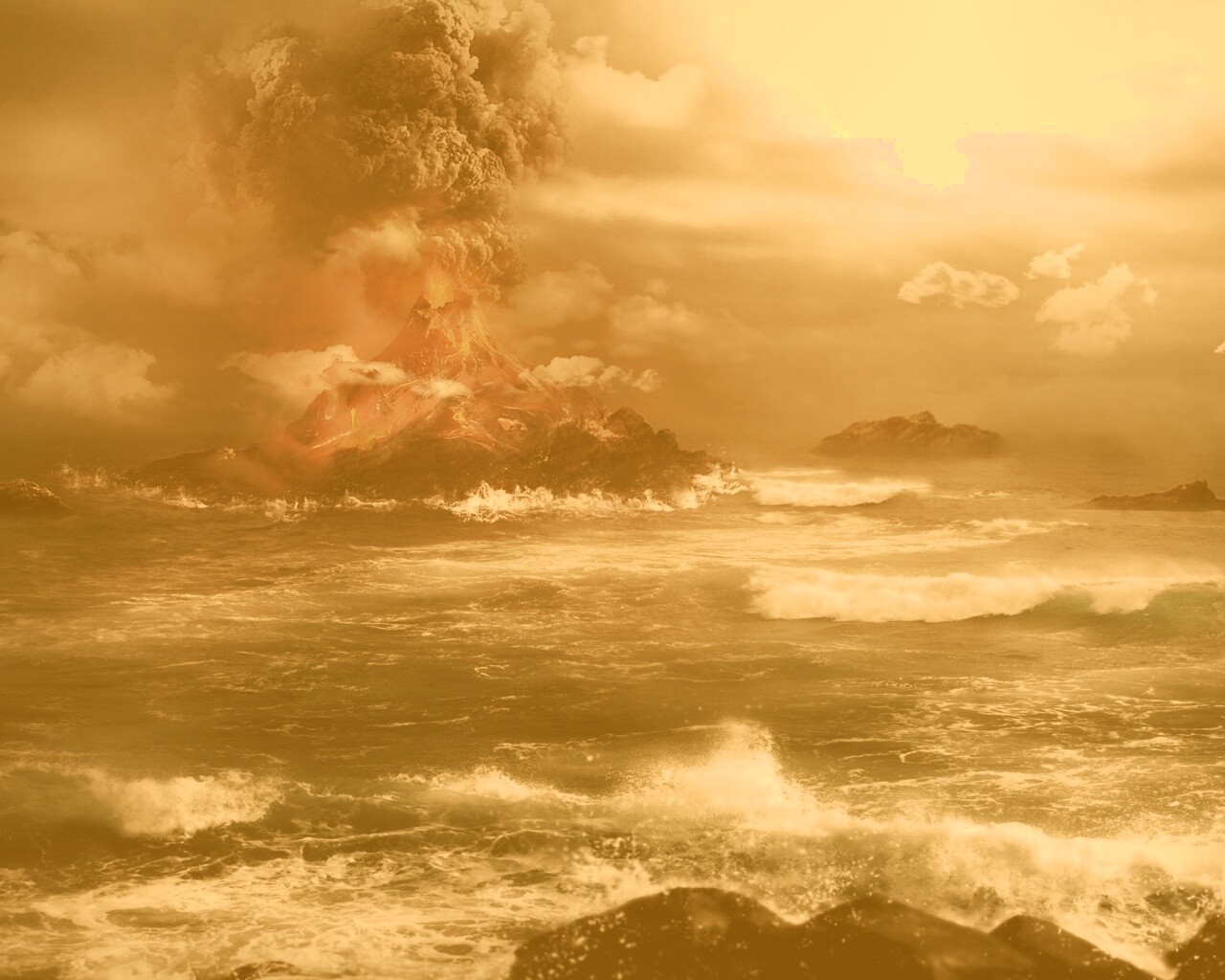 Вулкан обои