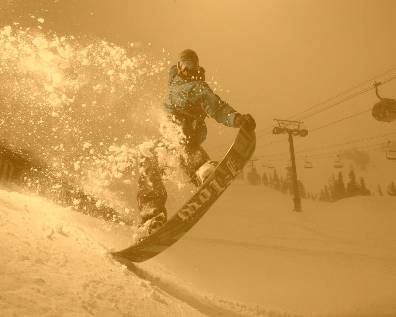 Сноубордист обои