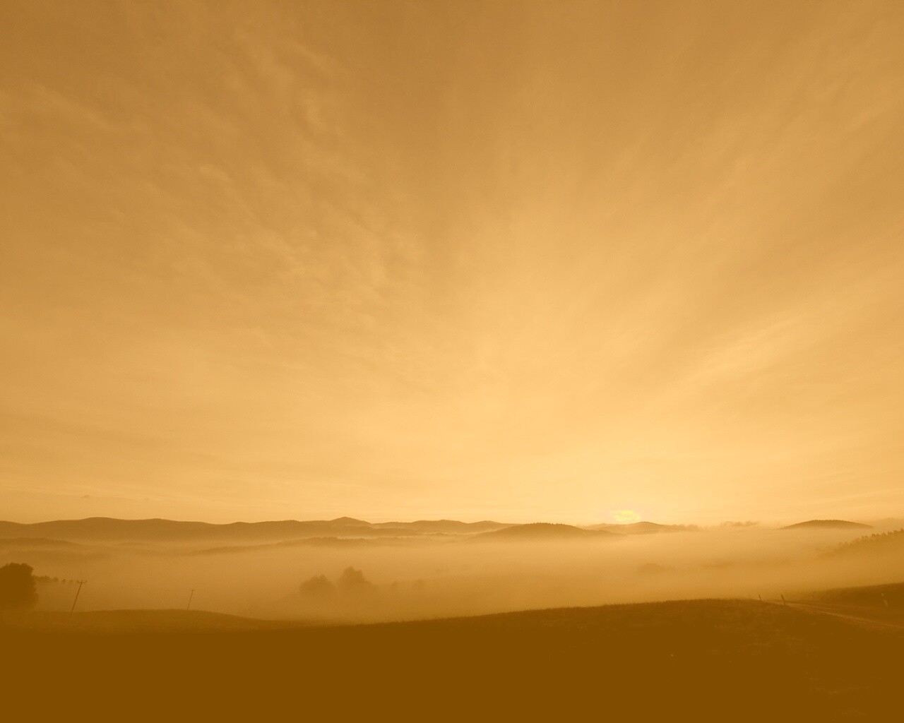 Утренний туман обои