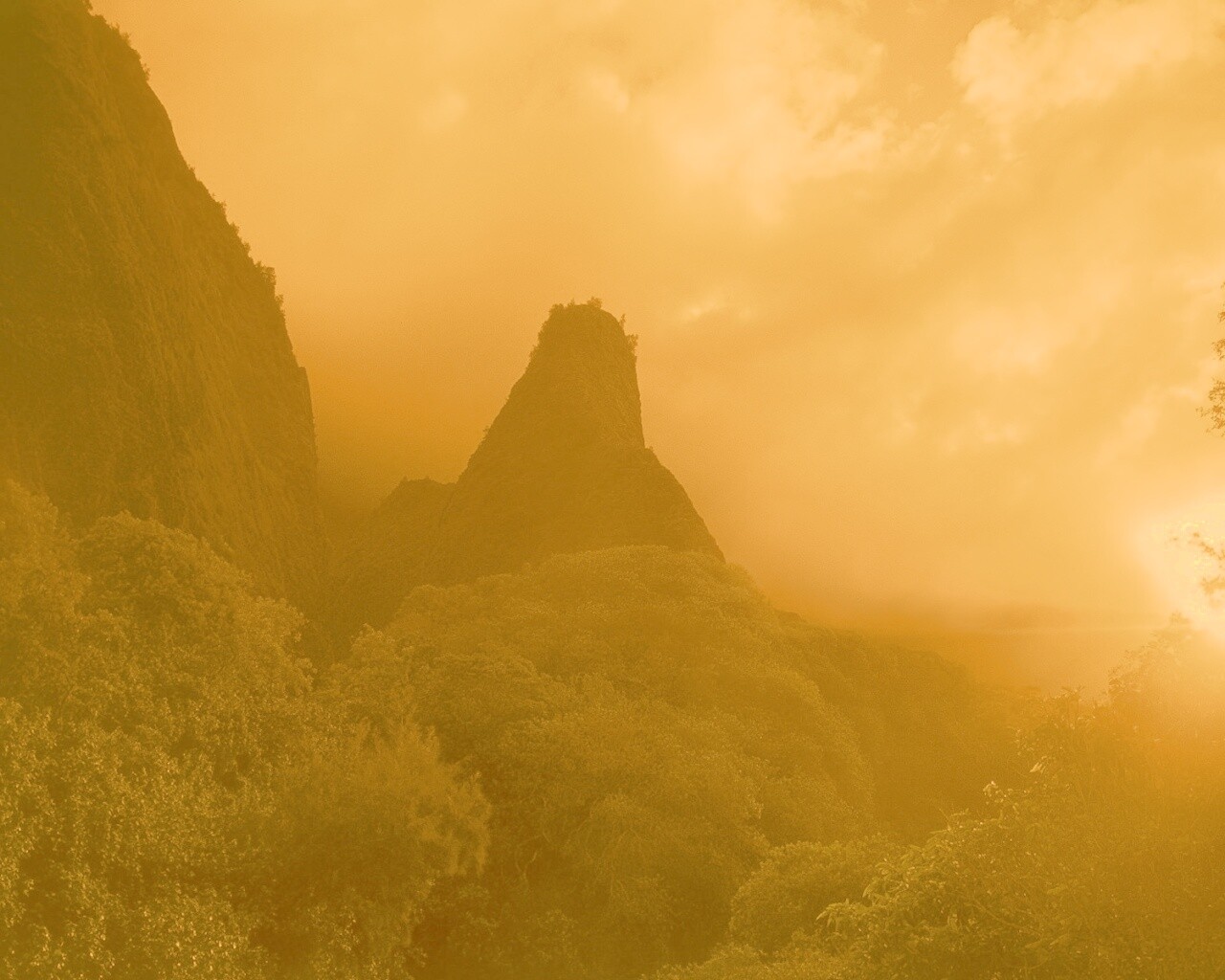 Заросшие джунглями горы обои