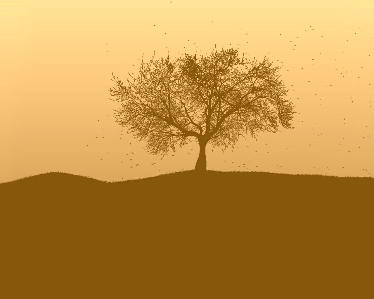 Черное дерево обои