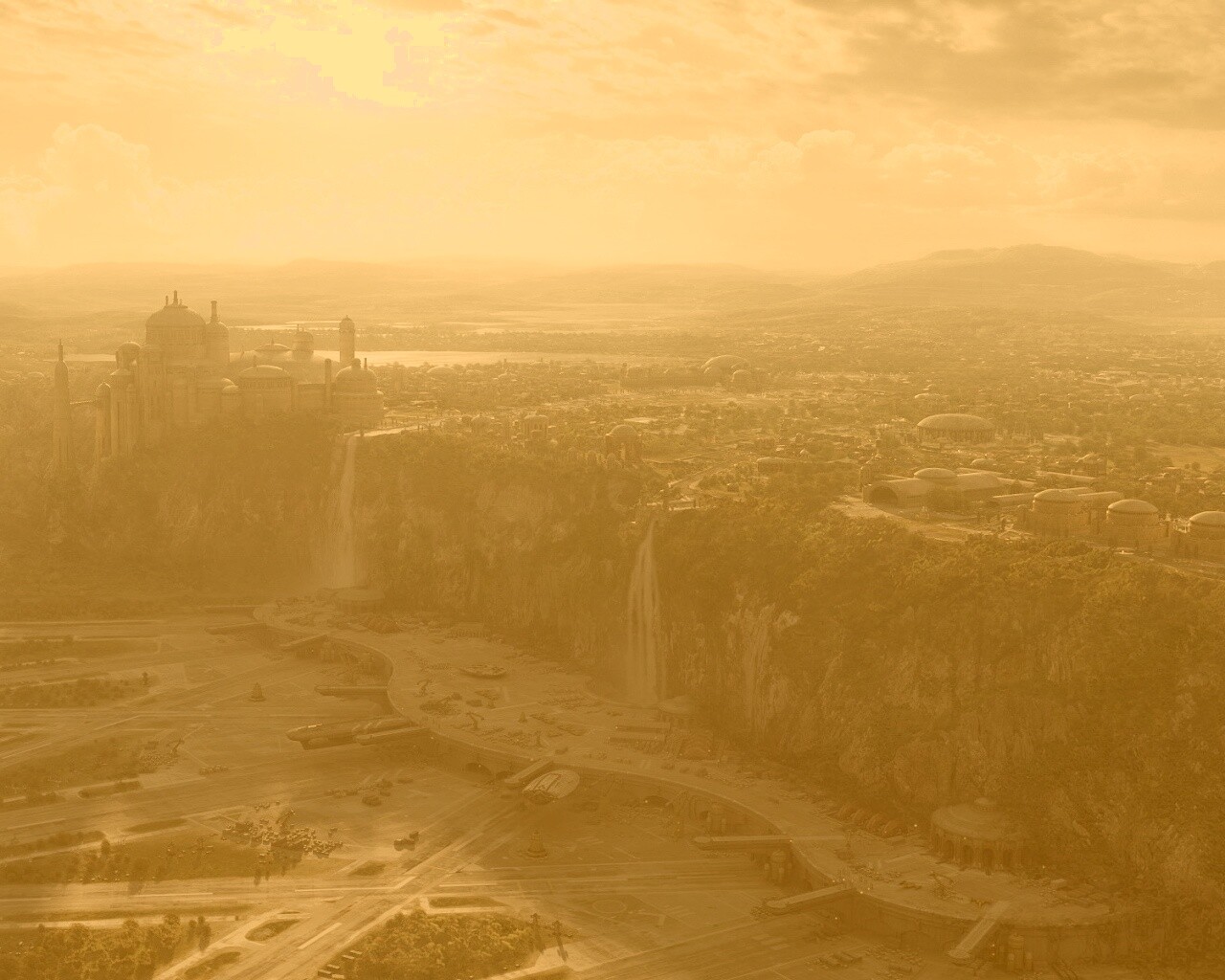 Космопорт в джунглях обои