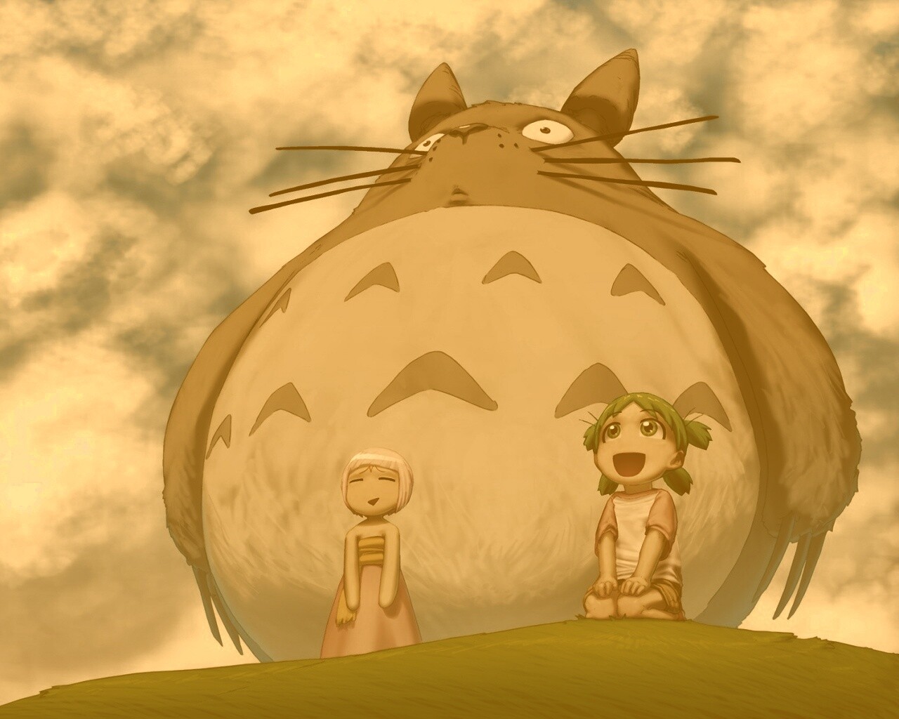 Дети с толстой мышью обои