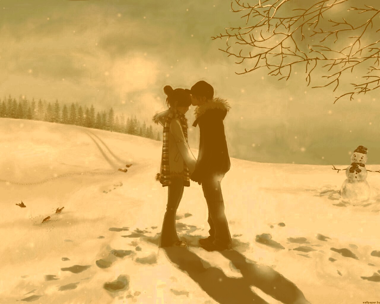 Влюбленная пара обои