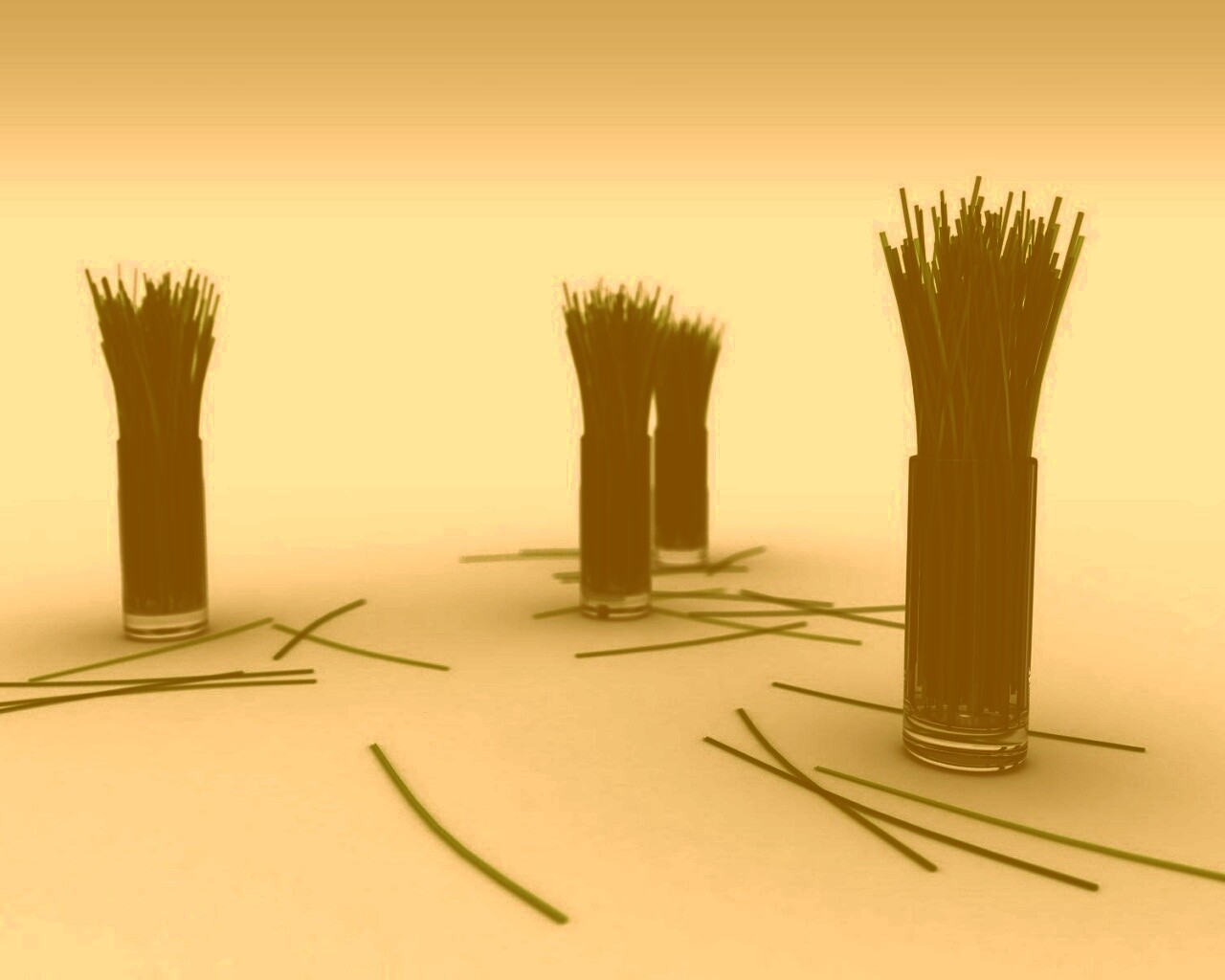 Трава в стакане обои