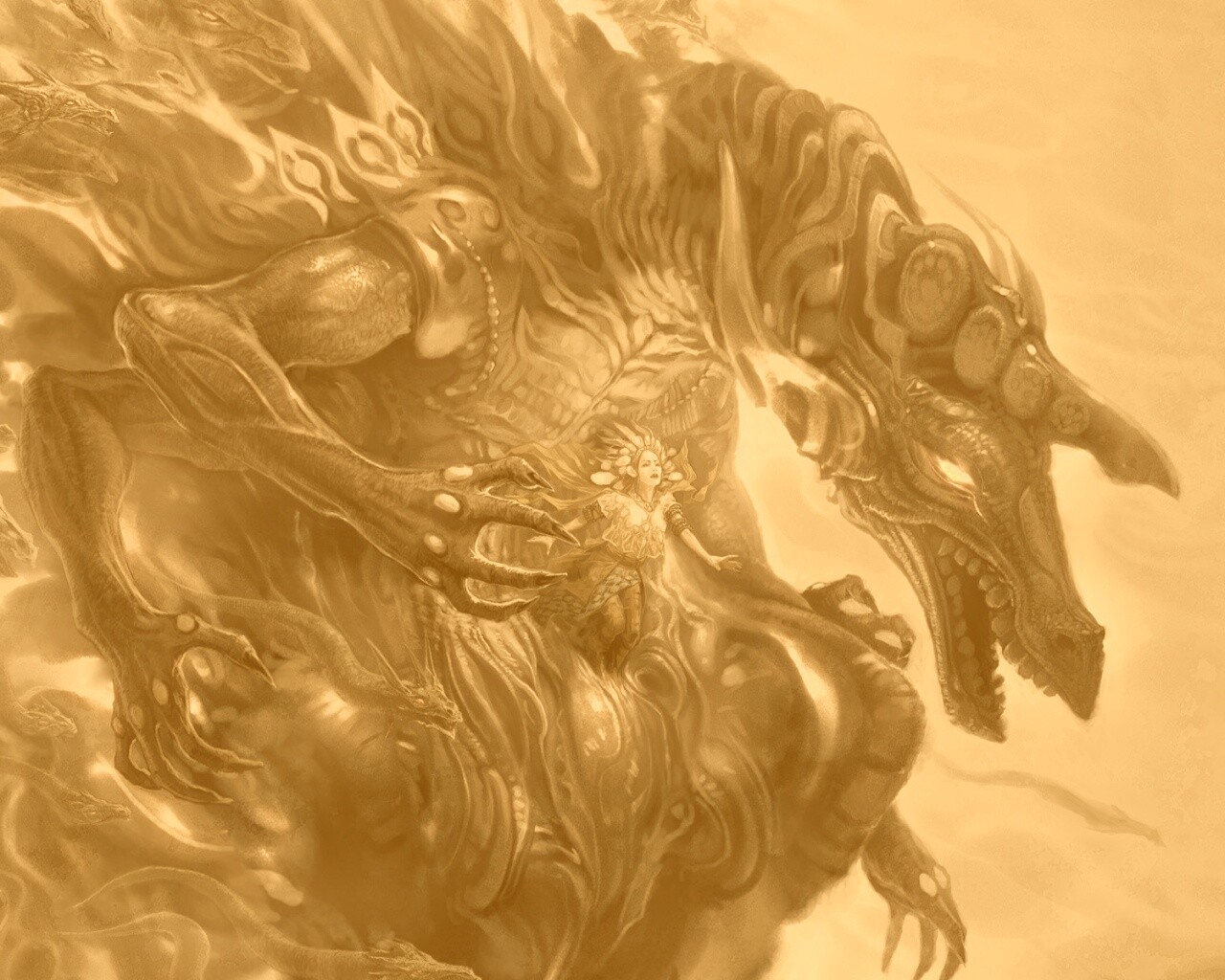 Демон похищающий девушку обои