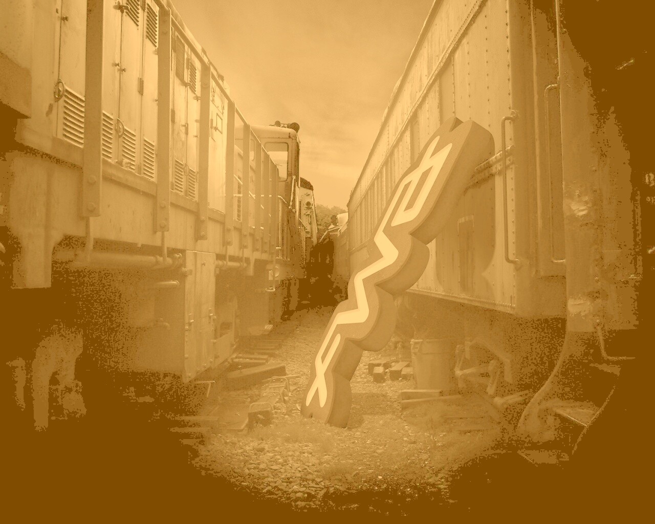 Упавшая вывеска обои