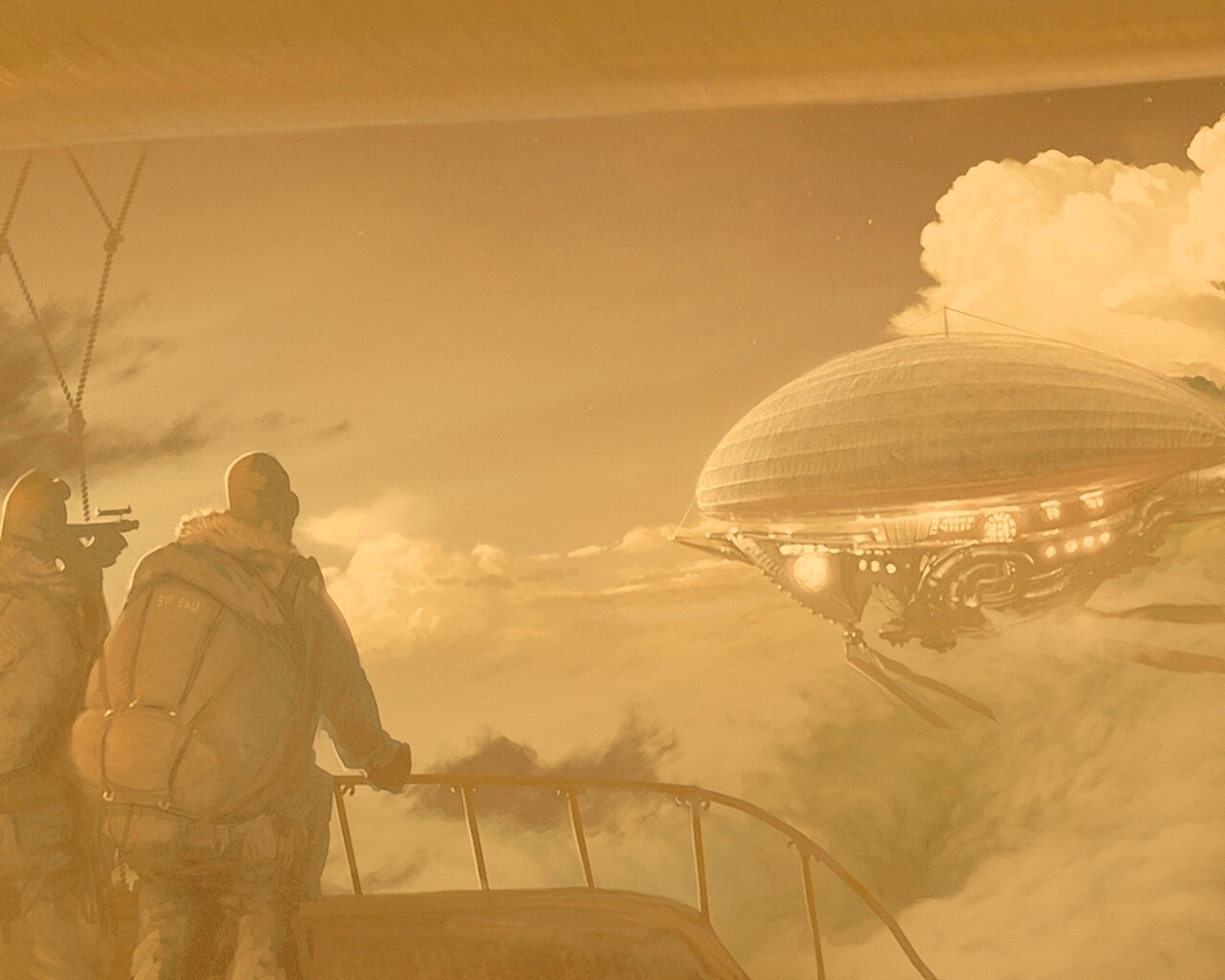 Инопланетный дирижабль обои