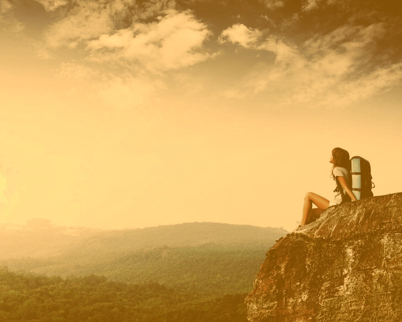 Девушка турист обои