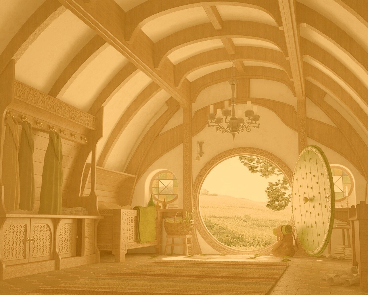 Дом хоббитов обои