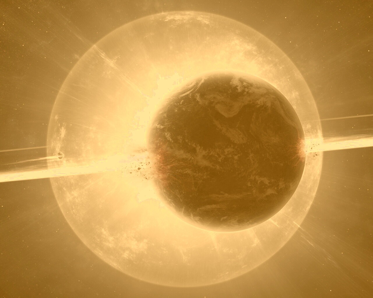 Взрыв планеты обои