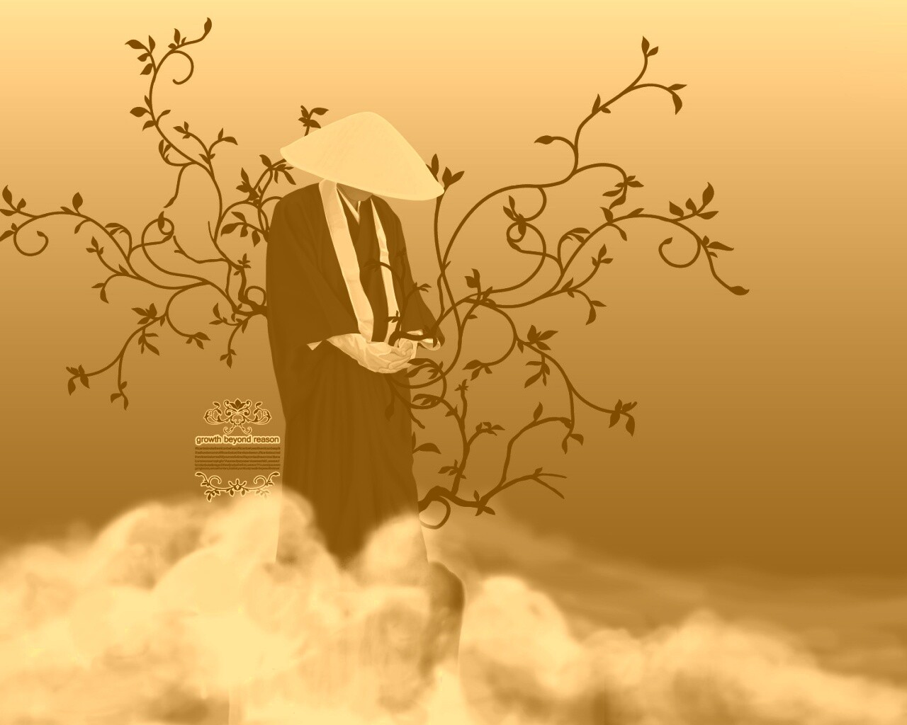 Молящийся монах обои