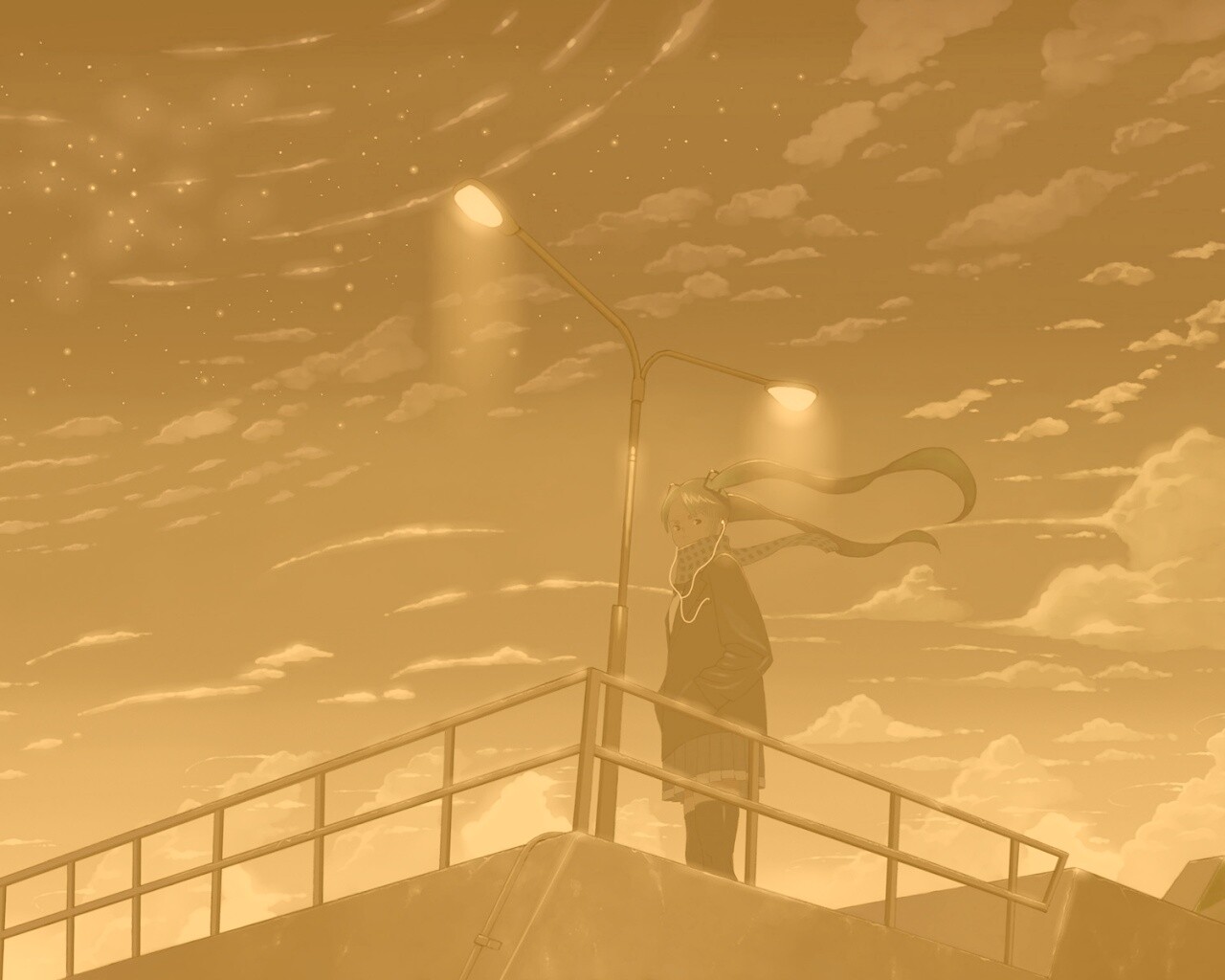 Под фонарем обои