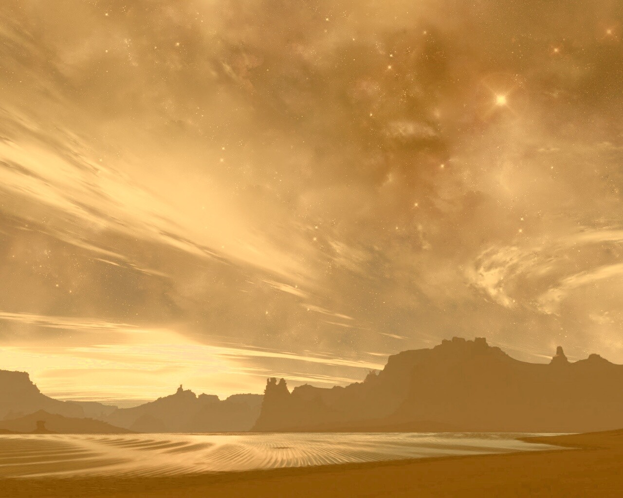 Ночное звездное небо обои