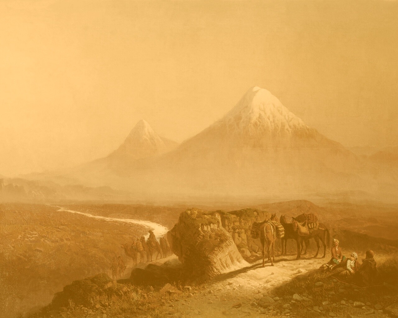 Картина "Вид на Арарат" обои