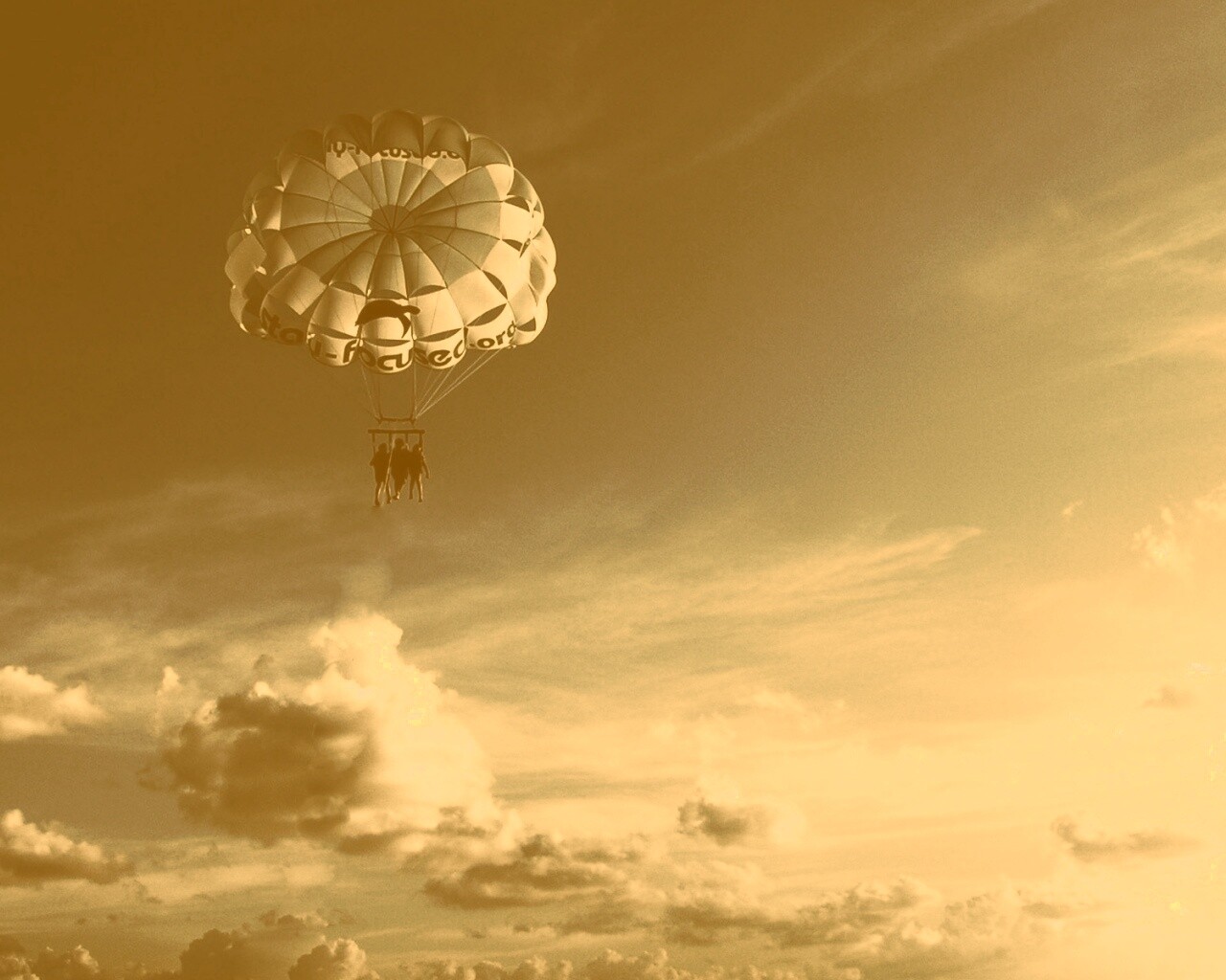 Трое парашютистов обои