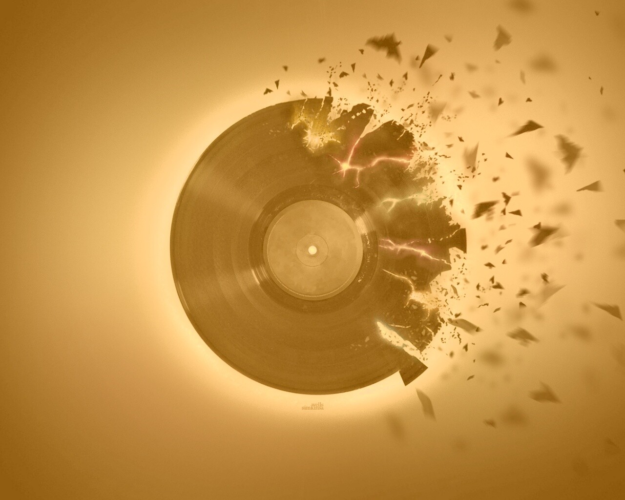 Разрывающийся винил обои