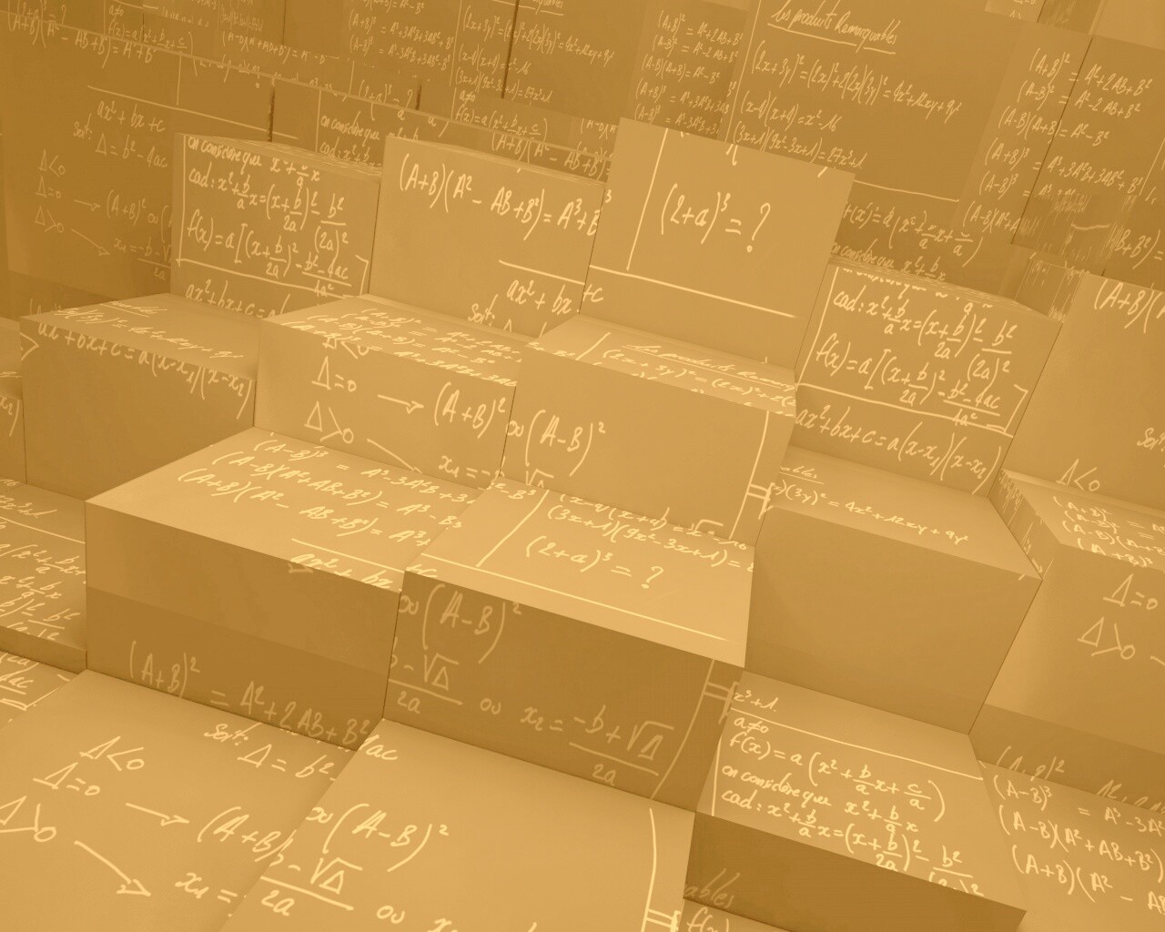 Черные кубы в уравнениях обои