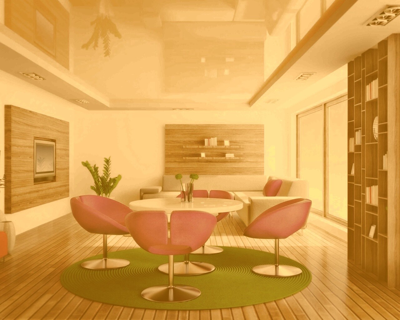 Дизайн гостиной обои