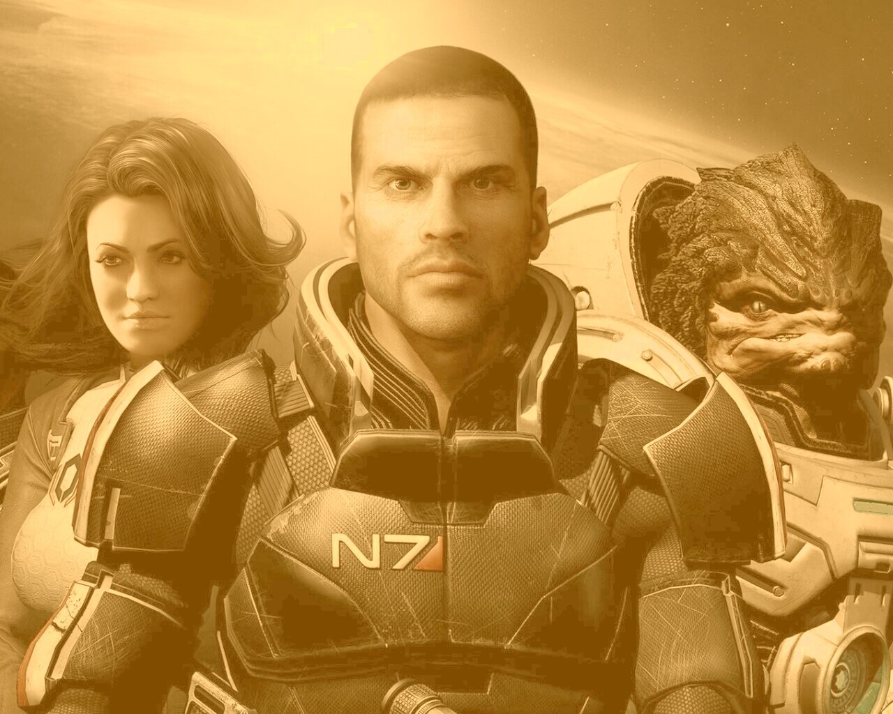 Mass Effect N7 обои