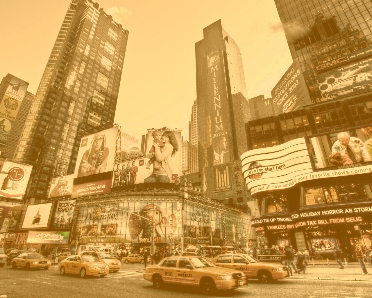 Улицы Нью-Йорка обои