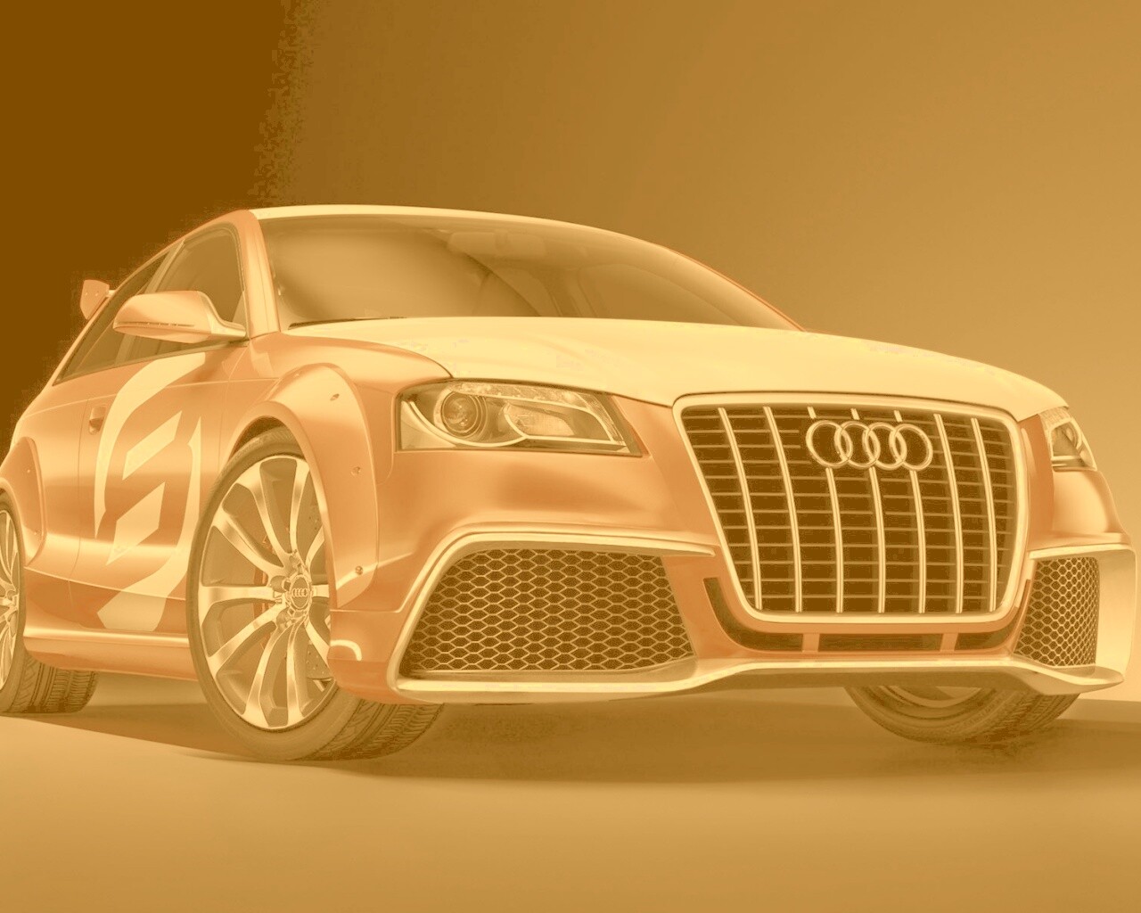 Красный Ауди обои