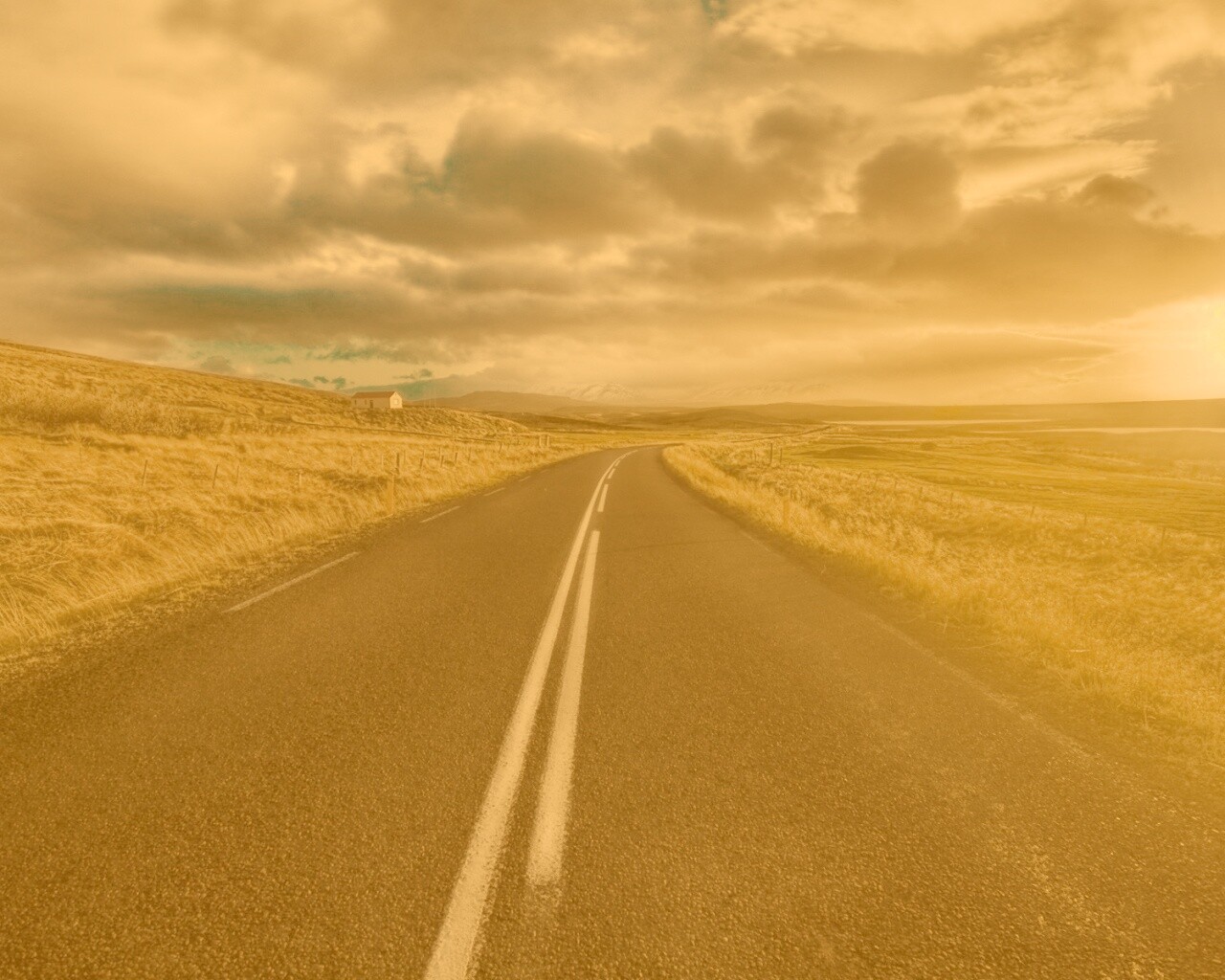 Пустая дорога обои