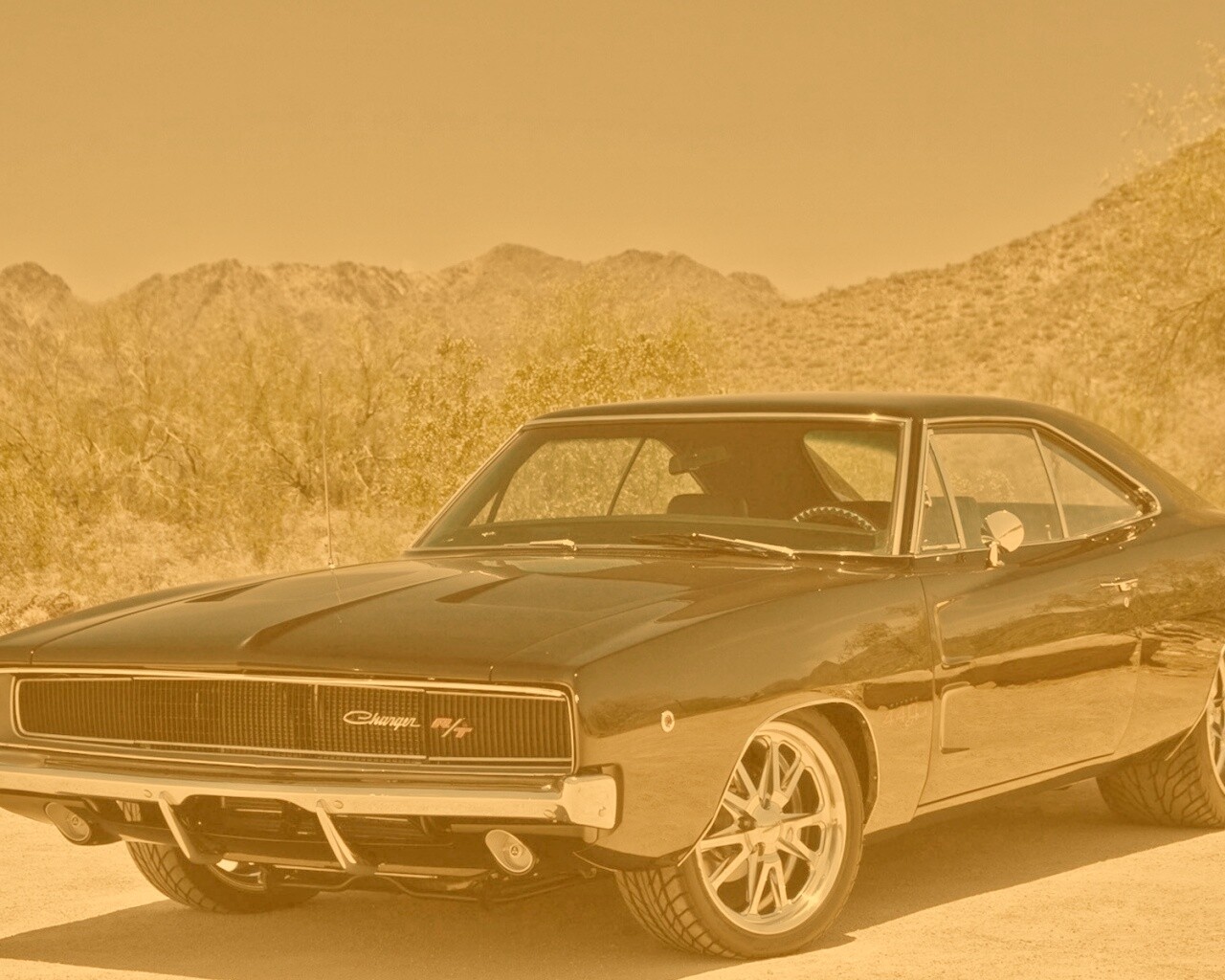 Черный Додж обои