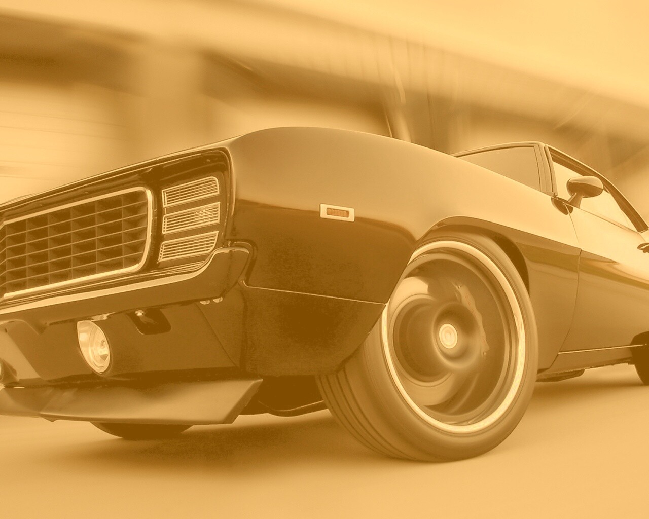 Мускул кар на повороте обои