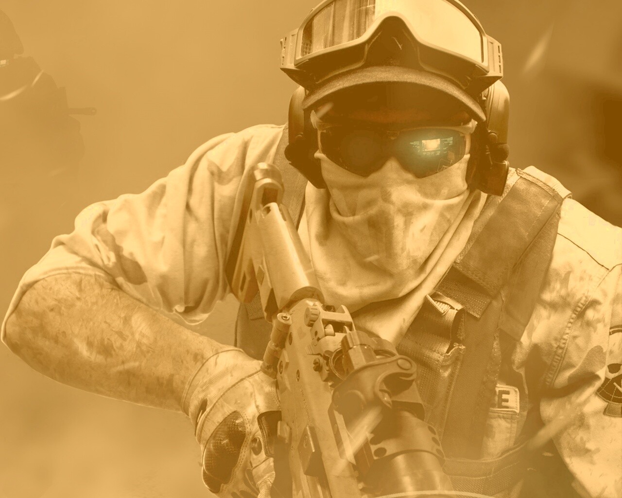 Боец в маске обои